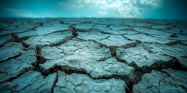 Struggle for survival in arid conditions symbolized by cracked desert ground against bleak backdrop Concept Arid Conditions Struggle for Survival Desert Landscapes Cracked Ground Bleak Backdrop