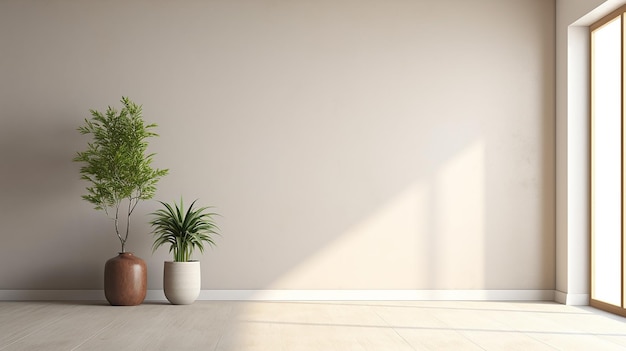 Stucco Wall Empty Room Interior