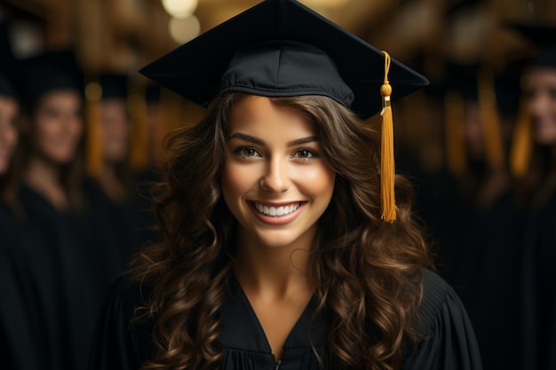 student academic college education graduate university woman young graduation person happy kids