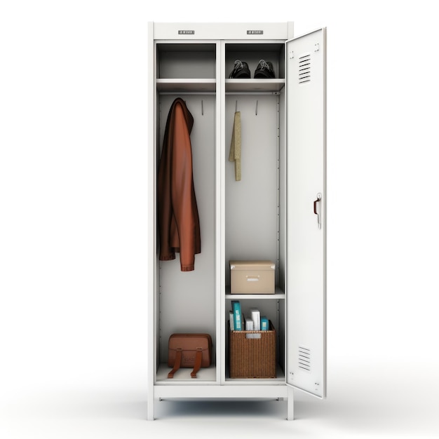 Student Locker Shelf isolated on transparent background Generative AI