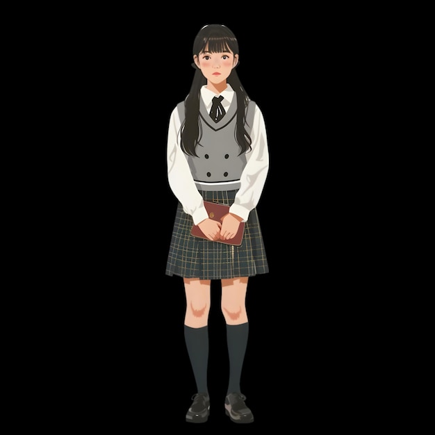 a student in a school uniform