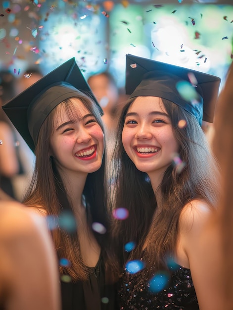 Photo students attending a graduation party celebration