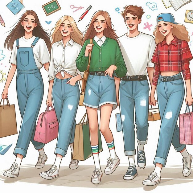 Students first day of school