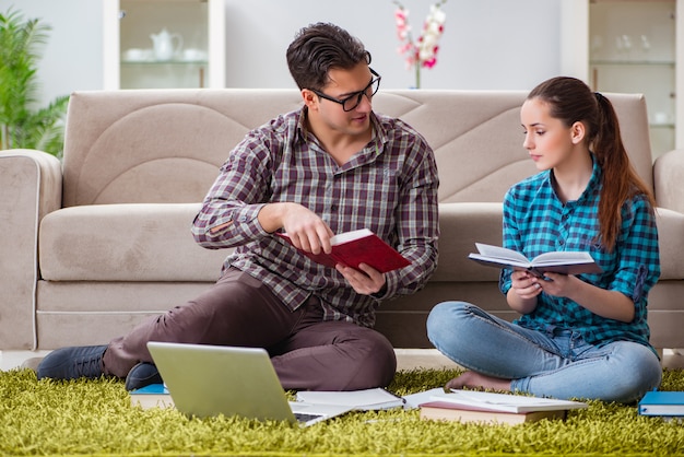 Students preparing for university exams