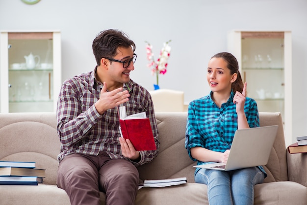 Students preparing for university exams