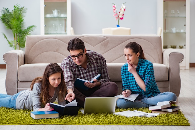 Students preparing for university exams