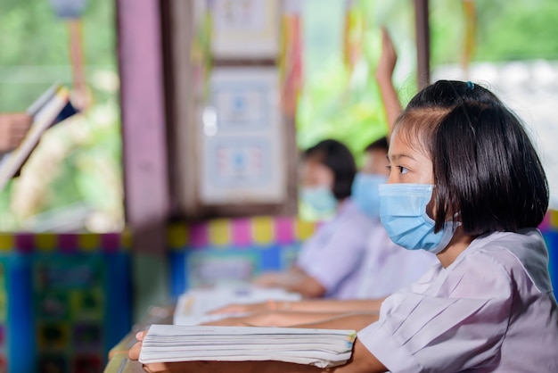 students in a rural Thai village school are learning