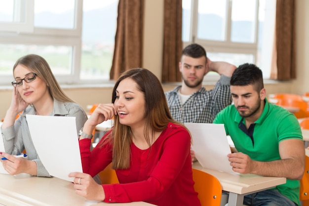 Students Study In Classroom At High School