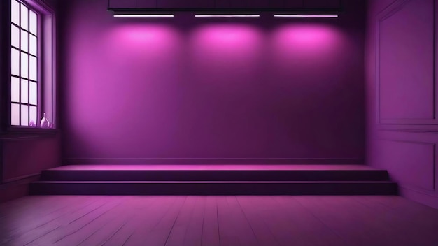 Studio background concept dark gradient purple studio room background for product