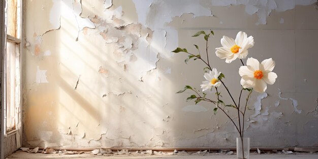 Studio Blooming Flower in Abandoned City Professional Photography Studio