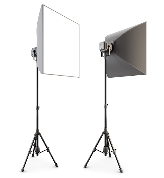 Studio lighting isolated on the white