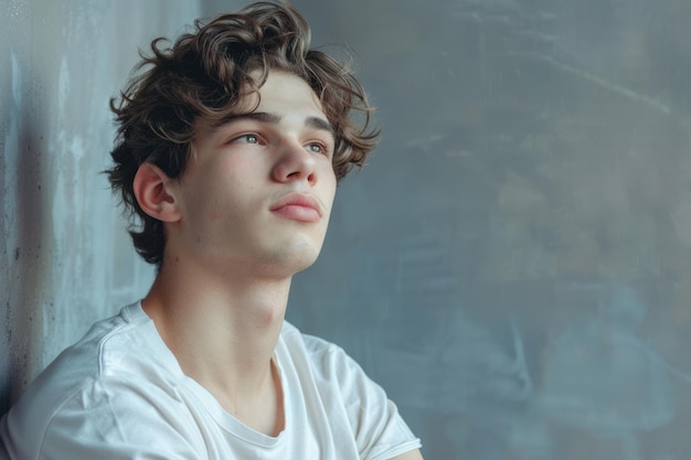 Studio picture of a young and handsome man posing isolated