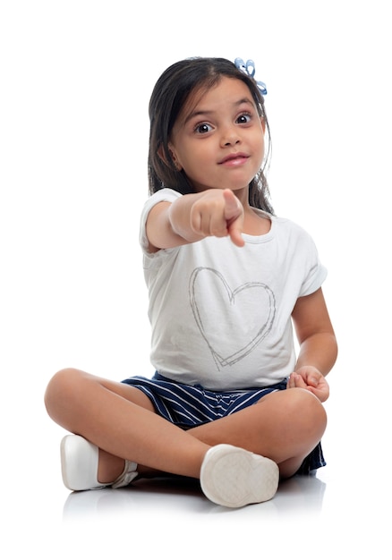 Studio Portrait of Beauty Girl Isolated