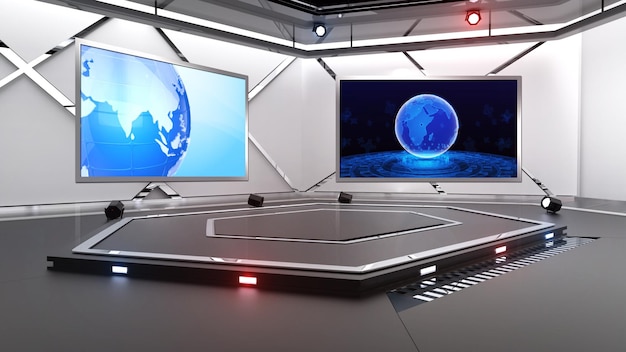 Studio Set Background 2267_3D Virtual TV Studio News_Studio Background