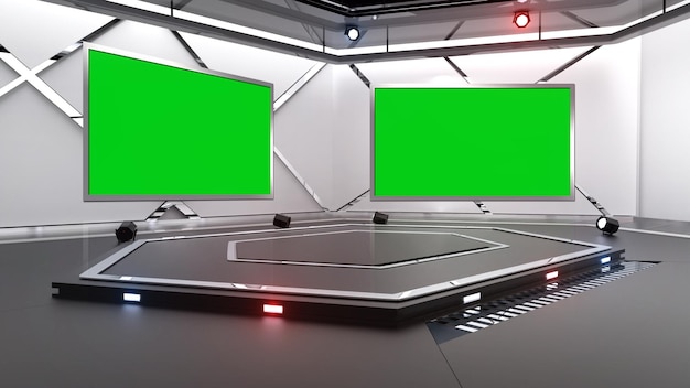 Studio Set Background 2267_3D Virtual TV Studio News_Studio Background