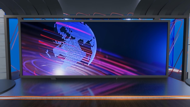 Studio Set Background 2267_3D Virtual TV Studio News_Studio Background