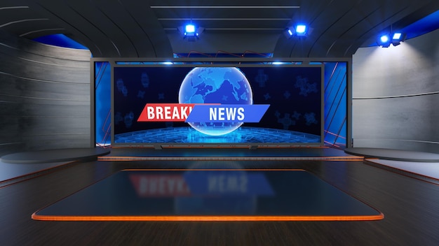 Studio Set Background 2267_3D Virtual TV Studio News_Studio Background