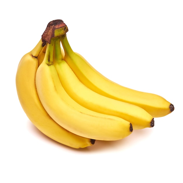 Studio shot of bananas bunch isolated on white background