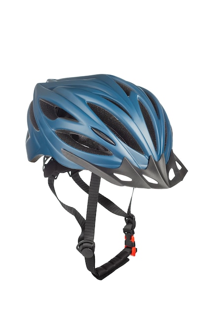 A studio shot of a gray helmet for byciclist isolated on white background