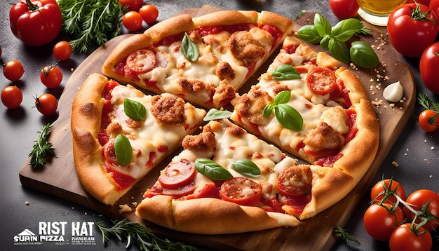 Stuffed Crust Chicken Pizza