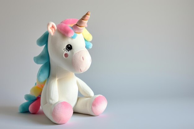 Photo stuffed doll unicorn plush white cute