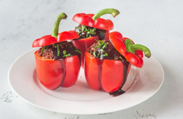 Stuffed red peppers