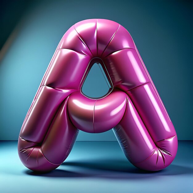 Photo a stunning 3d inflated effect illustration of letter a