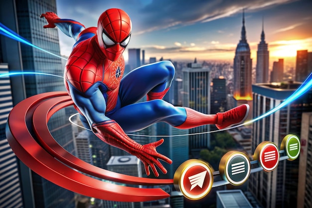 Stunning 3D Rendering of High Quality Spider Man Image