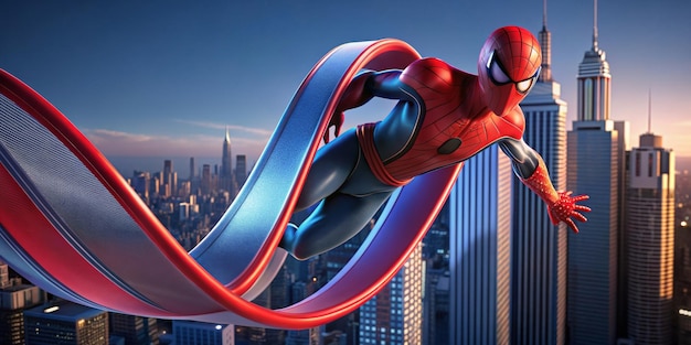 Stunning 3D Rendering of High Quality Spider Man Image