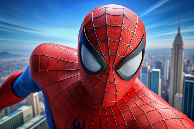 Stunning 3D Rendering of High Quality Spider Man Image