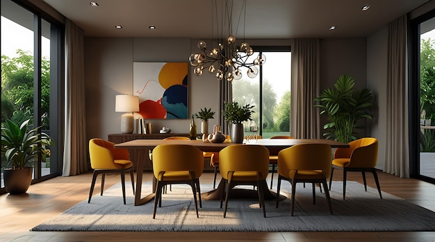 Stunning 3D Renderings of Elegant and Realistic dining room Interiors