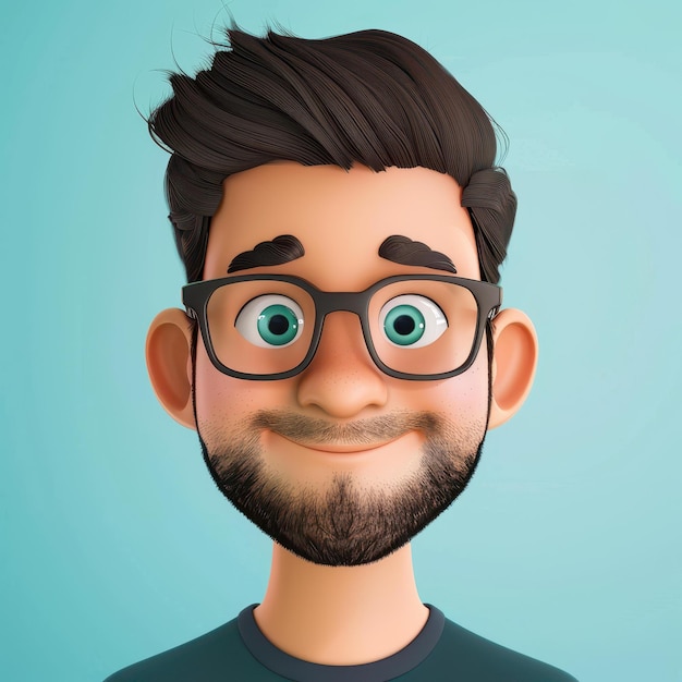 Photo a stunning 3drendered avatar that showcases a unique style in a striking portrait format