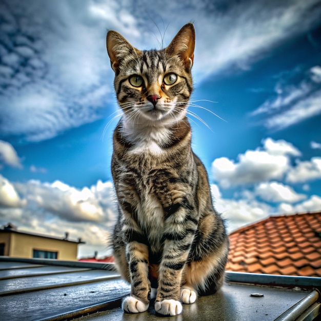 Stunning 4K HDR Cat Photo High Resolution Feline Image for Digital Art and Stock Use