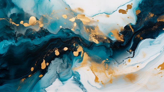 Stunning abstract background watercolor stains in the style of marble geode