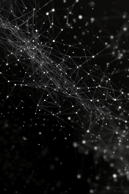 Photo stunning abstract representation of a cosmic network illuminated against a dark background