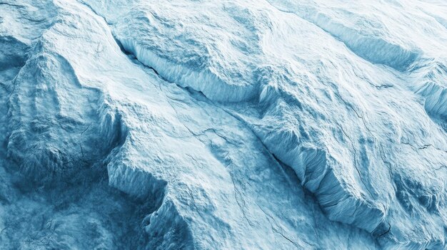 Photo stunning aerial view of a vast icy landscape revealing snowcovered mountains and glacial formations during daylight