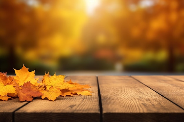 A stunning autumn landscape image adorned with yellow leaves and bathed in sunlight