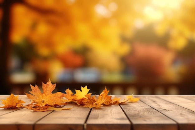 A stunning autumn landscape image adorned with yellow leaves and bathed in sunlight