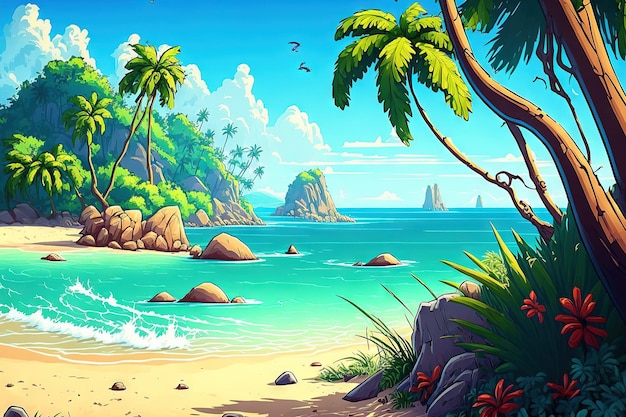 Stunning beach and tropical water