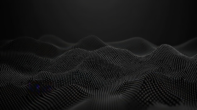 Stunning black hexagon wave creates a mesmerizing pattern of particles and lines capturing