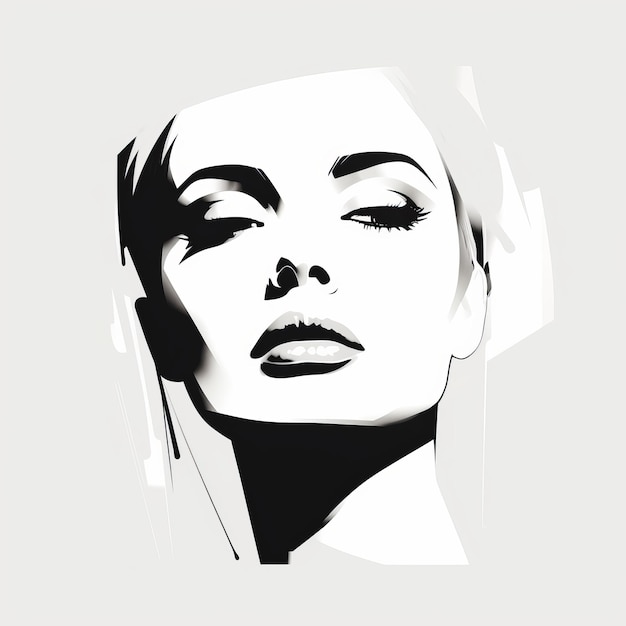 Stunning Black And White Fashion Illustration Of Strong Women