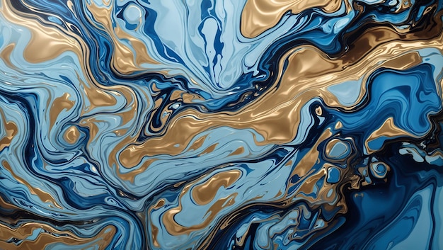 A stunning blue color liquid abstract background design wallpaper generated by AI