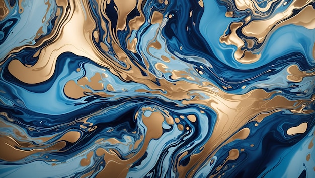 A stunning blue color liquid abstract background design wallpaper generated by AI