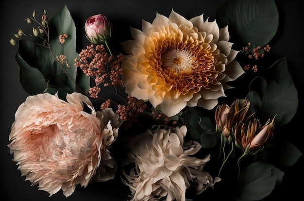 Stunning botanical banner for natureinspired design generative ai