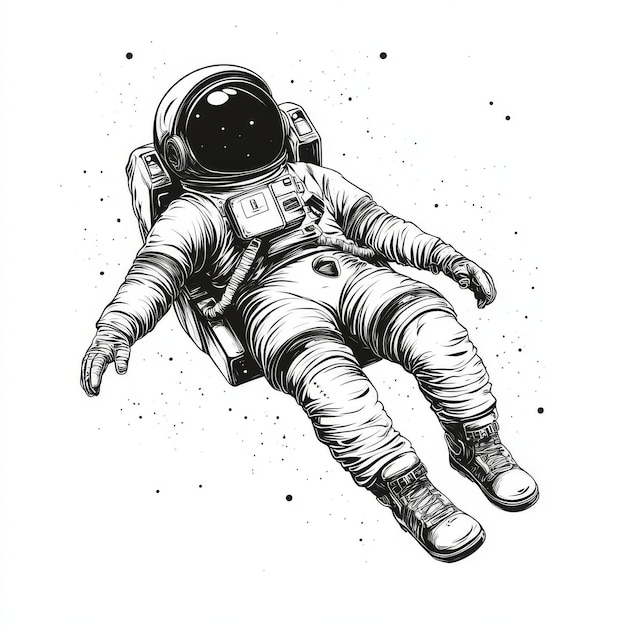 A stunning and captivating illustration showcasing an Astronaut exploring outer Space