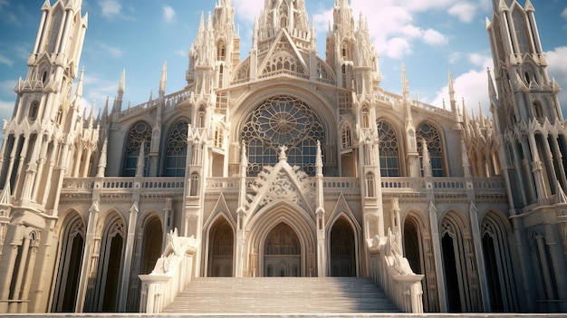 A stunning cathedral photo realistic illustration generative