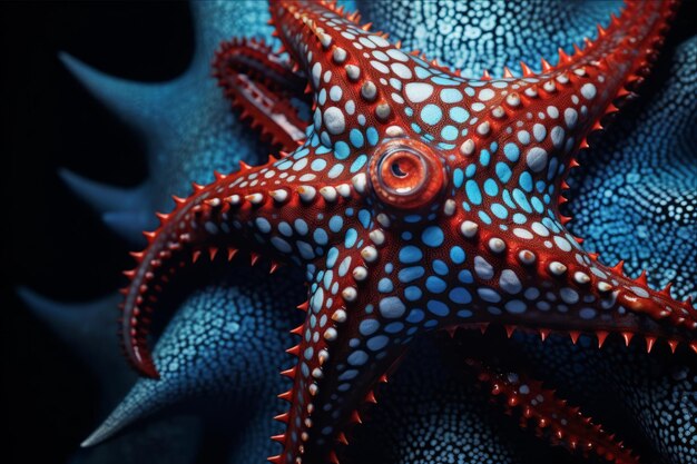 Photo stunning closeup a mesmerizing starfish under the lens ar 32