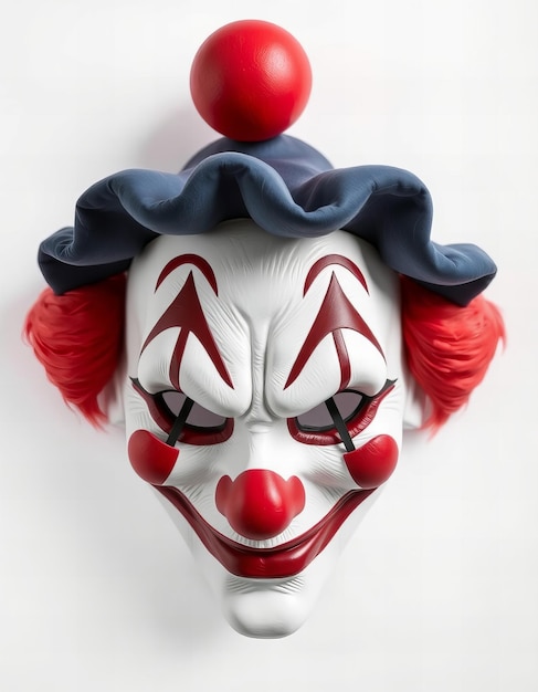 Photo stunning a clown mask isolated on a white background