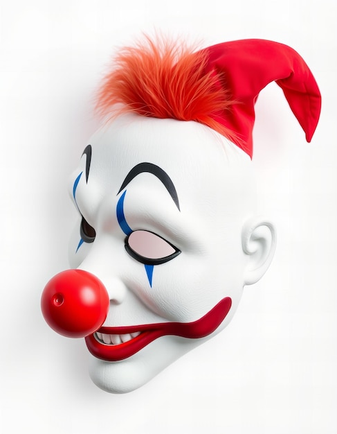 Photo stunning a clown mask isolated on a white background