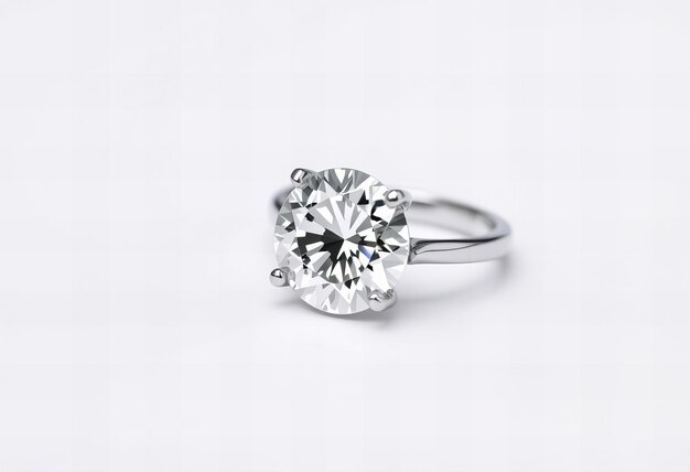 Stunning Diamond ring on white background